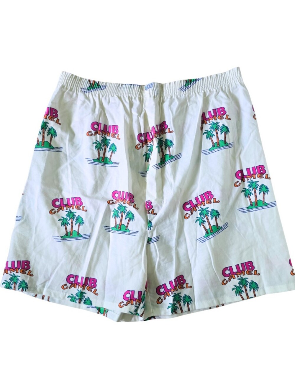 Vintage Club Camel All Over Print Boxers XL USA Made Palm Tree Lounge Shorts 90s